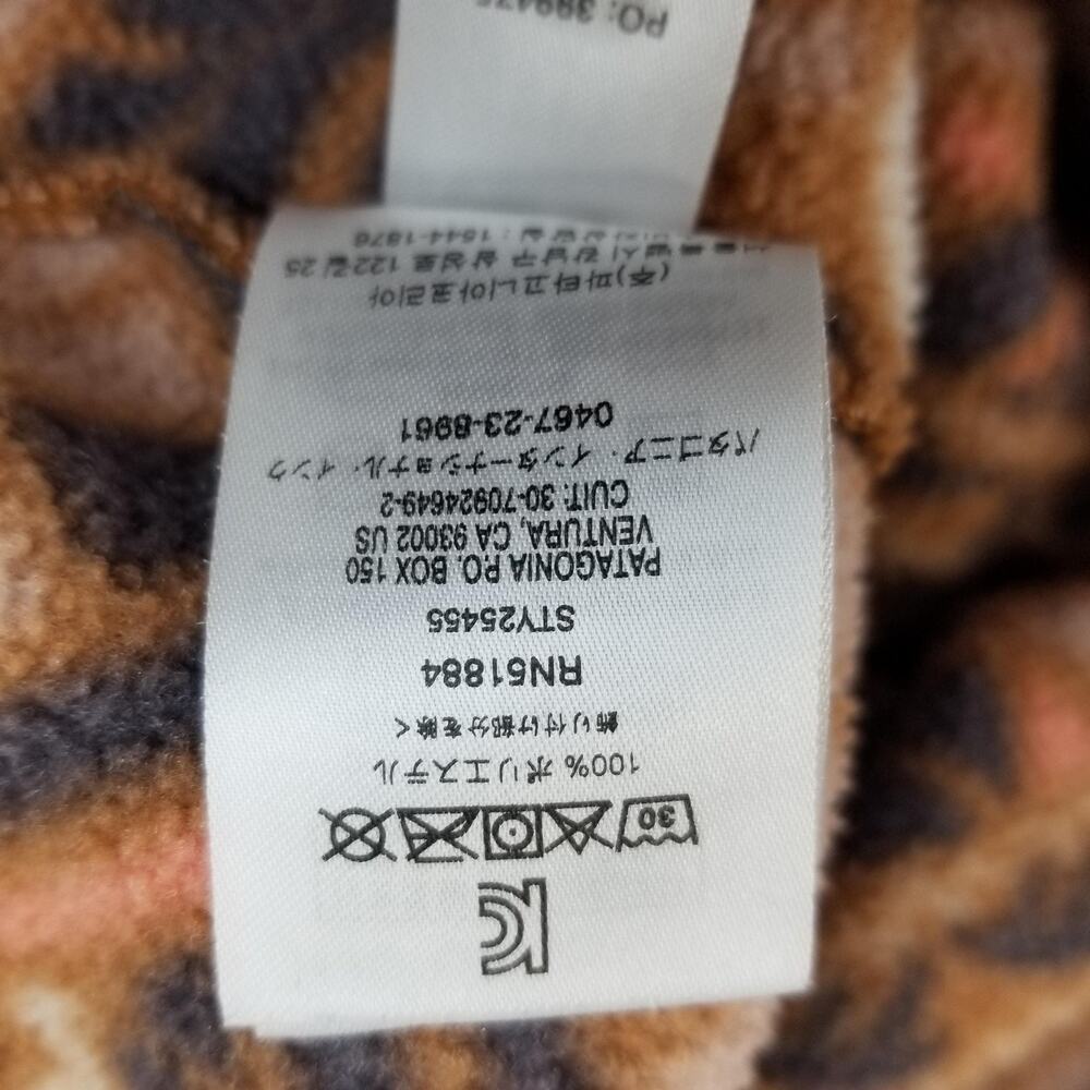 Patagonia Synchilla Womens XL Snap T Mangrove Henna Brown Aztec Tribal Fleece - Picture 7 of 11